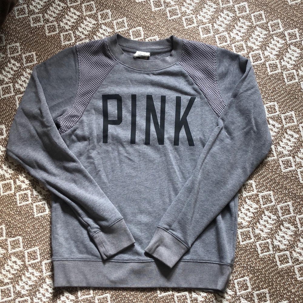 Pink pull over grey XS